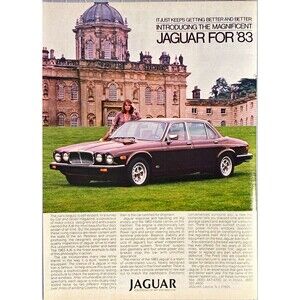 Jaguar XJ6 "It Just Keeps Getting Better and Better" Vintage Print Ad 1982